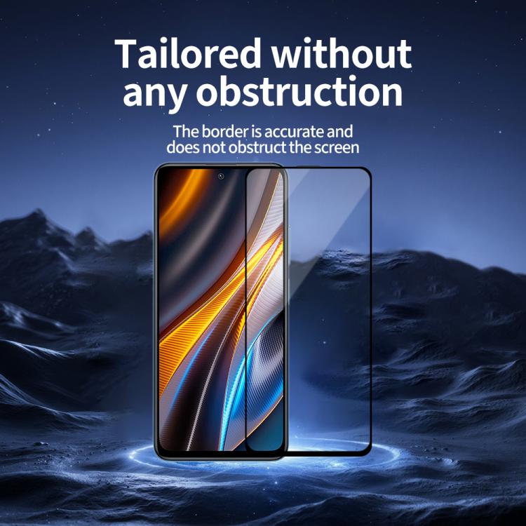 For Xiaomi Poco X4 GT 5pcs / Pack Do As You Wish Silk Screen Printed HD Tempered Glass Film - Black