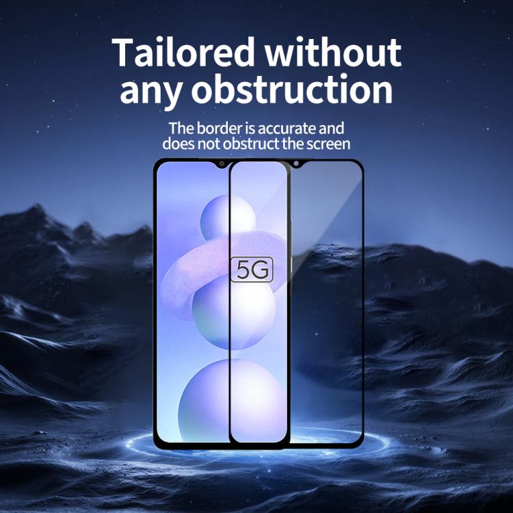 For Xiaomi Poco M4 5G India 5pcs / Pack Do As You Wish Silk Screen Printed HD Tempered Glass Film - Black