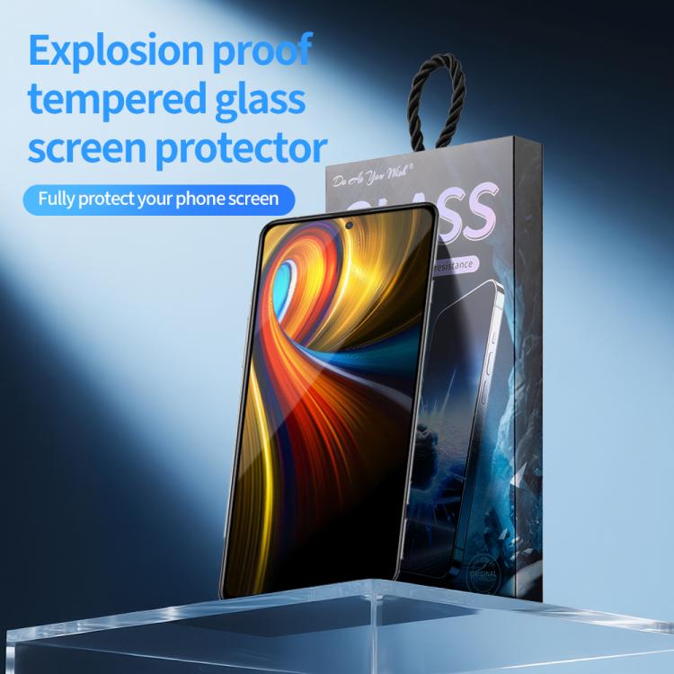 For Xiaomi Poco F3 GT 5pcs / Pack Do As You Wish Silk Screen Printed HD Tempered Glass Film - Black