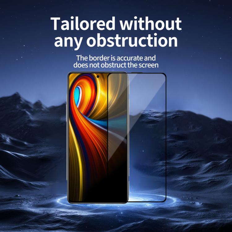 For Xiaomi Poco F3 GT 5pcs / Pack Do As You Wish Silk Screen Printed HD Tempered Glass Film - Black