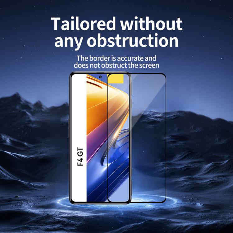 For Xiaomi Poco F4 GT 5pcs / Pack Do As You Wish Silk Screen Printed HD Tempered Glass Film - Black