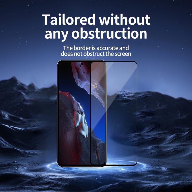 For Xiaomi Poco F5 Pro 5pcs / Pack Do As You Wish Silk Screen Printed HD Tempered Glass Film - Black