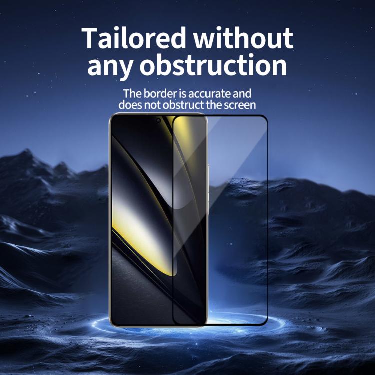 For Xiaomi Poco F6 5pcs / Pack Do As You Wish Silk Screen Printed HD Tempered Glass Film - Black
