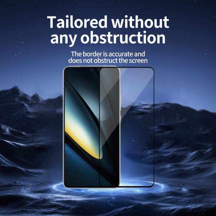For Xiaomi Poco F6 Pro 5pcs / Pack Do As You Wish Silk Screen Printed HD Tempered Glass Film - Black