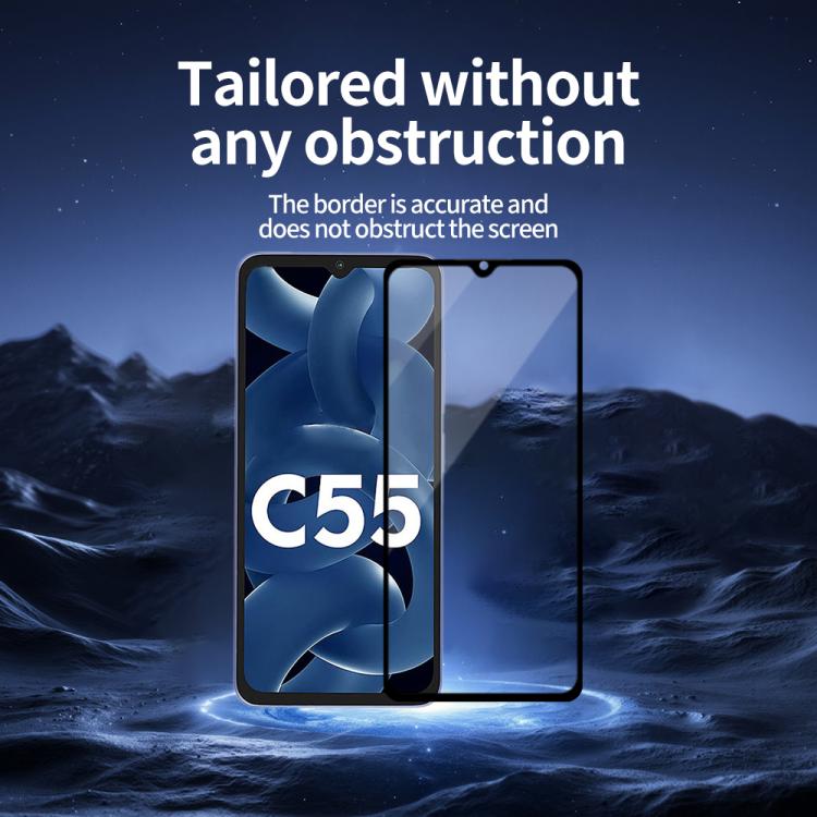 For Xiaomi Poco C55 5pcs / Pack Do As You Wish Silk Screen Printed HD Tempered Glass Film - Black