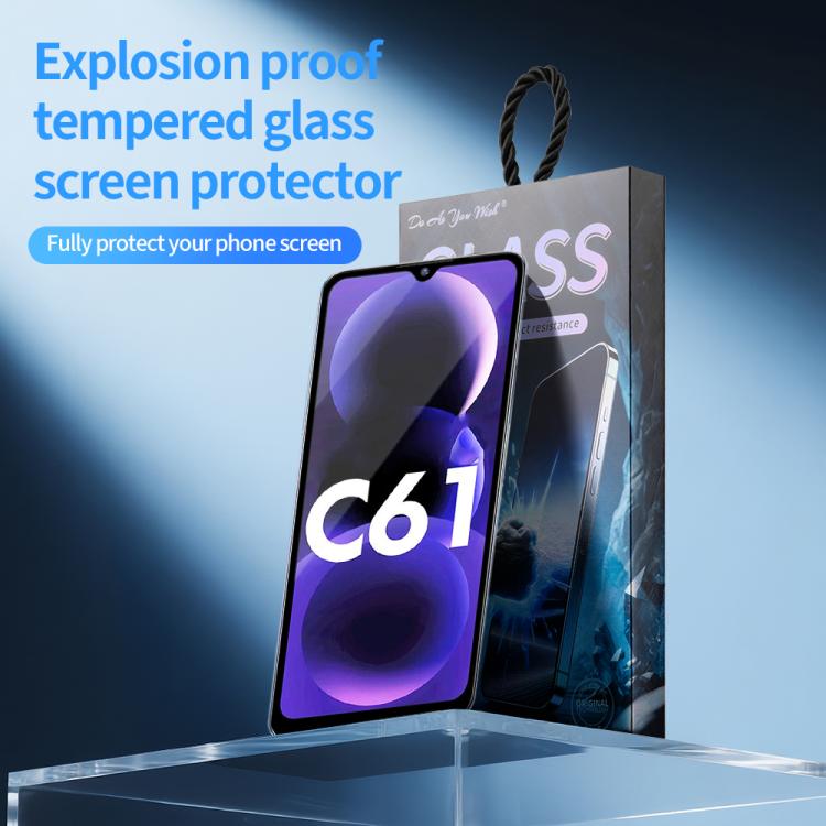 For Xiaomi Poco C61 5pcs / Pack Do As You Wish Silk Screen Printed HD Tempered Glass Film - Black