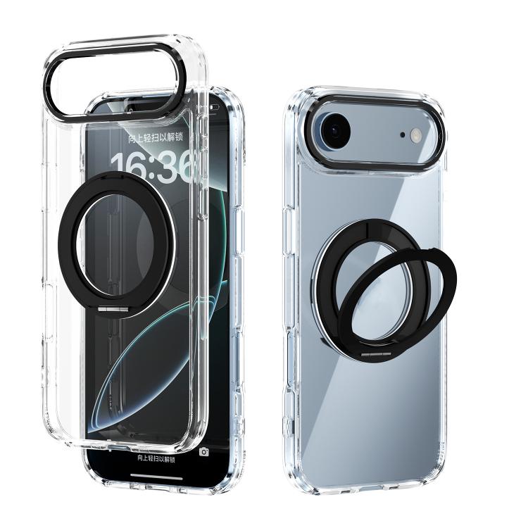 For iPhone Air ABEEL MagSafe Q-LUCK Pivot Bracket Transparent Phone Case
