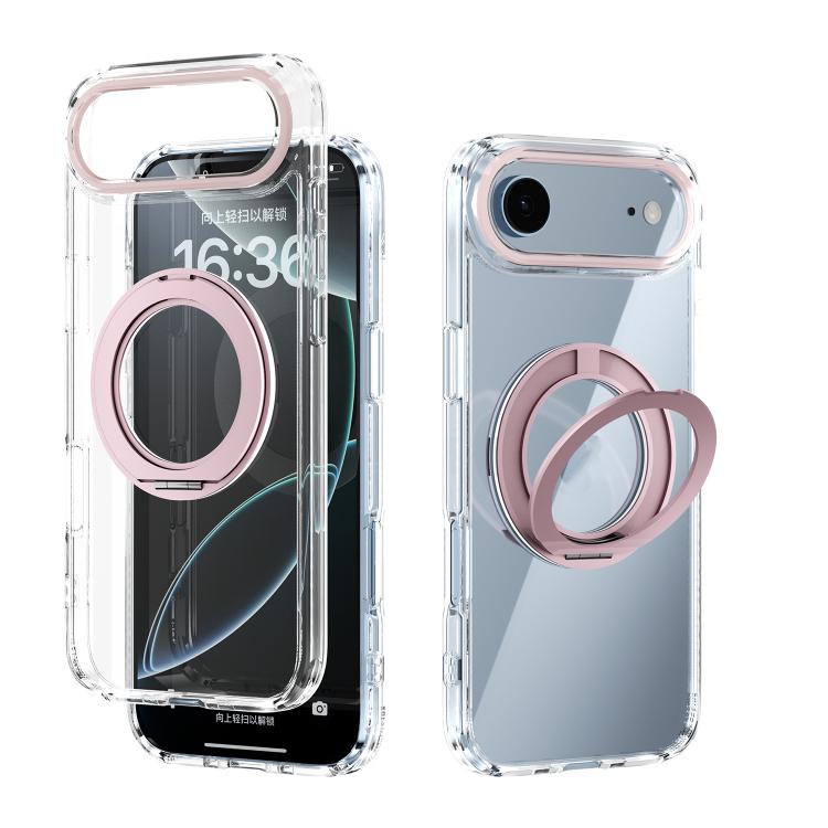 For iPhone Air ABEEL MagSafe Q-LUCK Pivot Bracket Transparent Phone Case
