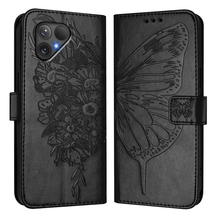 For Fairphone 5 Embossed Butterfly Leather Phone Case