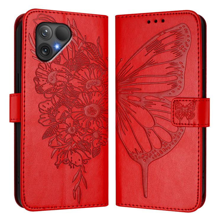 For Fairphone 5 Embossed Butterfly Leather Phone Case