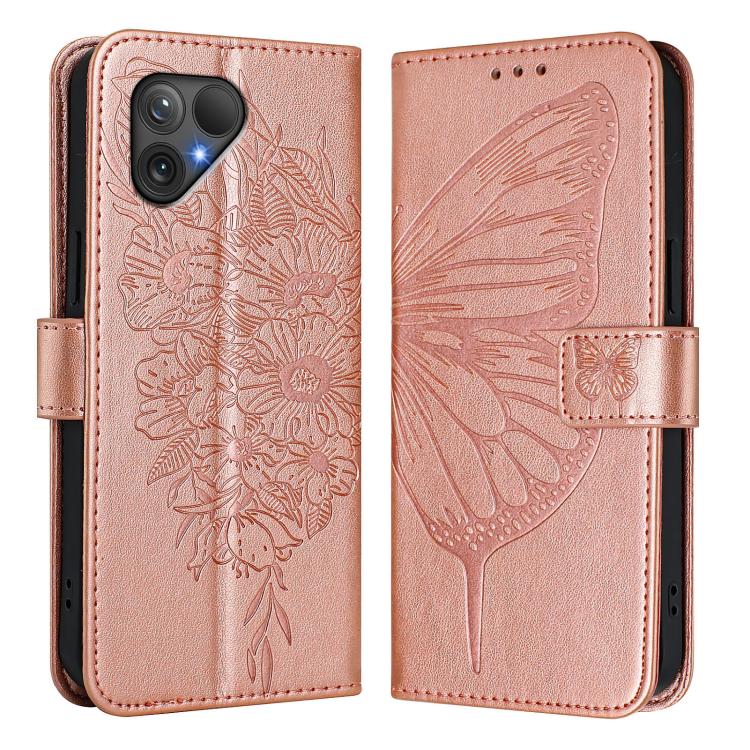 For Fairphone 5 Embossed Butterfly Leather Phone Case