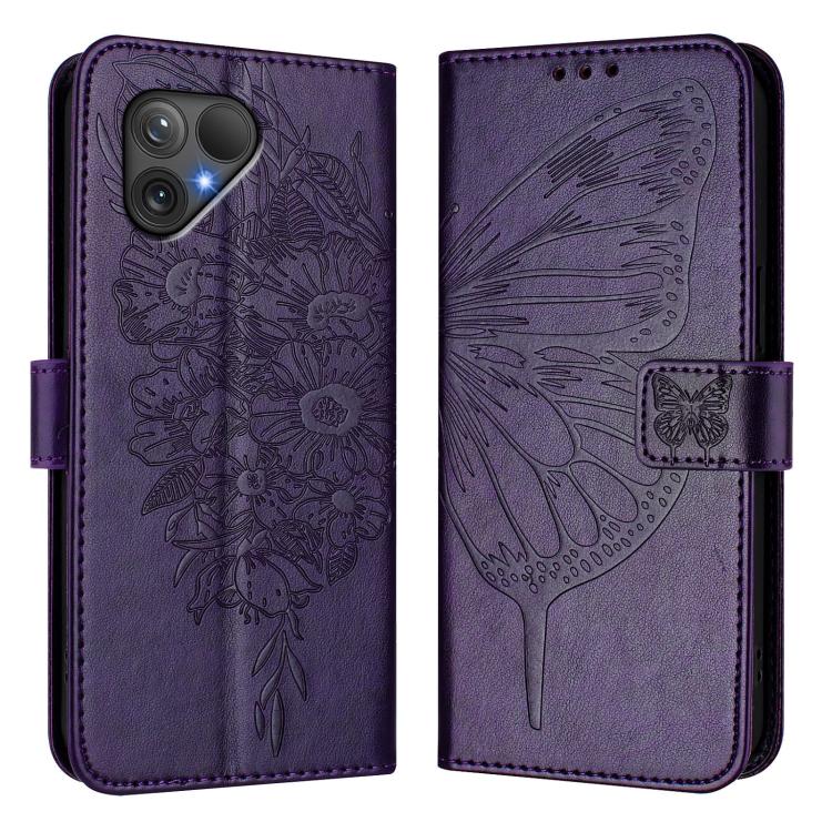 For Fairphone 5 Embossed Butterfly Leather Phone Case