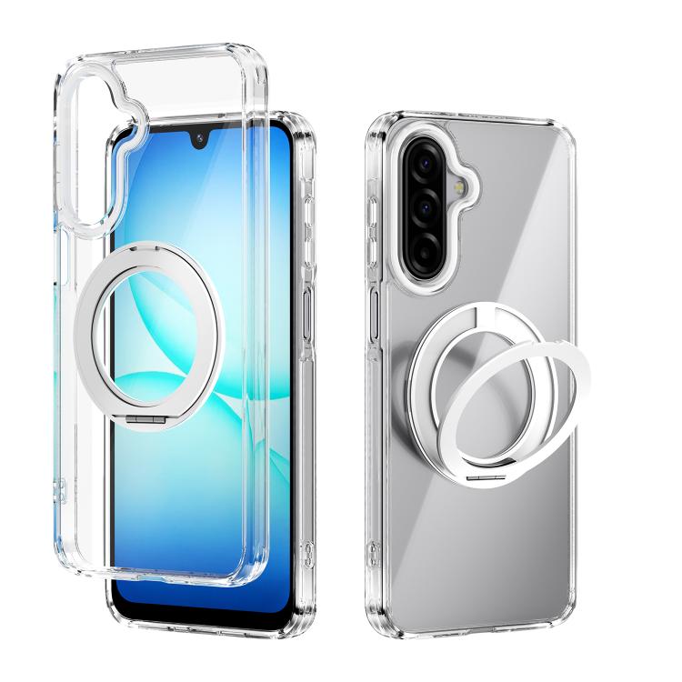 For Samsung Galaxy A17 5G / 4G ABEEL MagSafe Q-LUCK Pivot Bracket Transparent Phone Case
