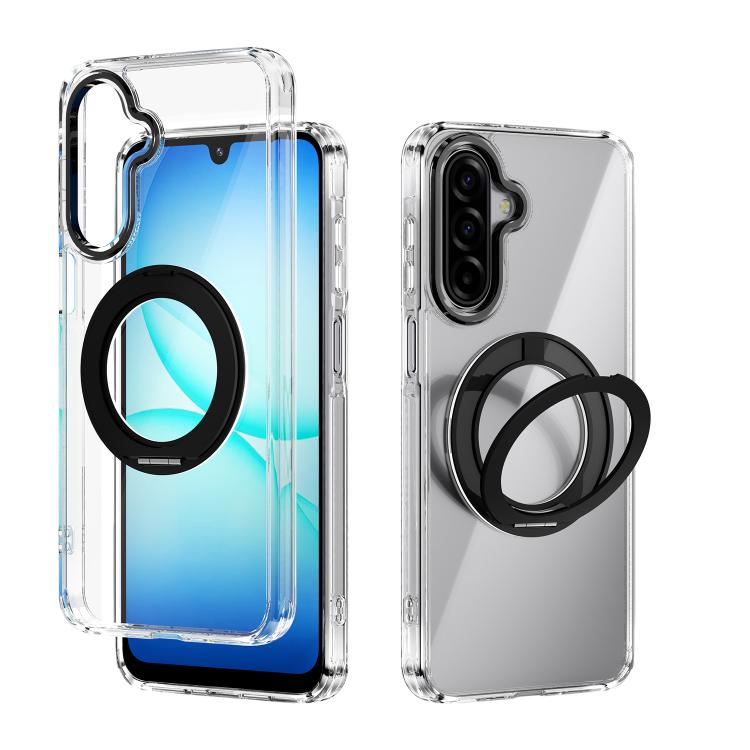 For Samsung Galaxy A17 5G / 4G ABEEL MagSafe Q-LUCK Pivot Bracket Transparent Phone Case