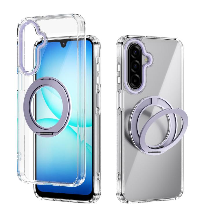For Samsung Galaxy A17 5G / 4G ABEEL MagSafe Q-LUCK Pivot Bracket Transparent Phone Case