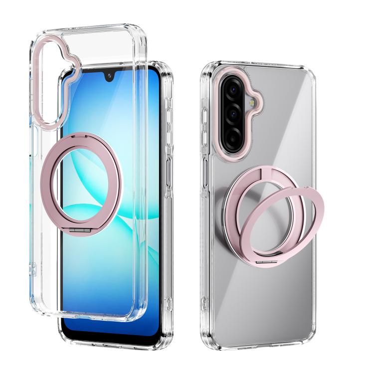 For Samsung Galaxy A17 5G / 4G ABEEL MagSafe Q-LUCK Pivot Bracket Transparent Phone Case