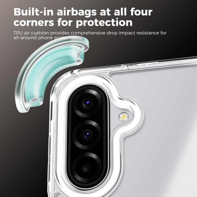 For Samsung Galaxy A17 5G / 4G ABEEL MagSafe Q-LUCK Pivot Bracket Transparent Phone Case