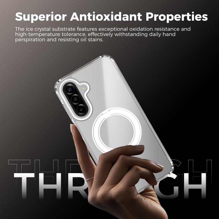 For Samsung Galaxy A17 5G / 4G ABEEL MagSafe Q-LUCK Pivot Bracket Transparent Phone Case