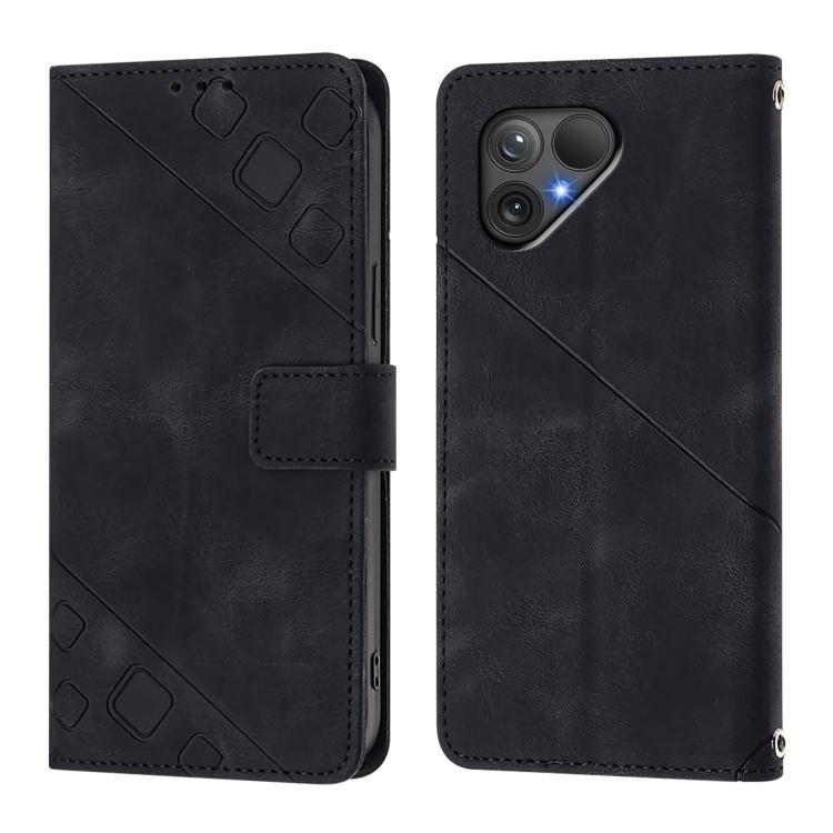 For Fairphone 5 Skin-feel Embossed Leather Phone Case