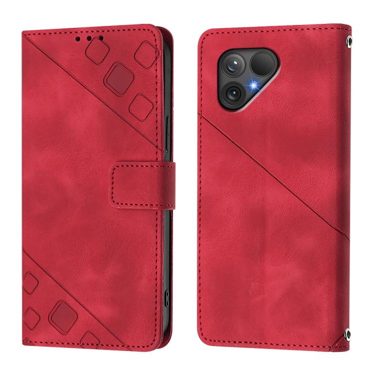 For Fairphone 5 Skin-feel Embossed Leather Phone Case