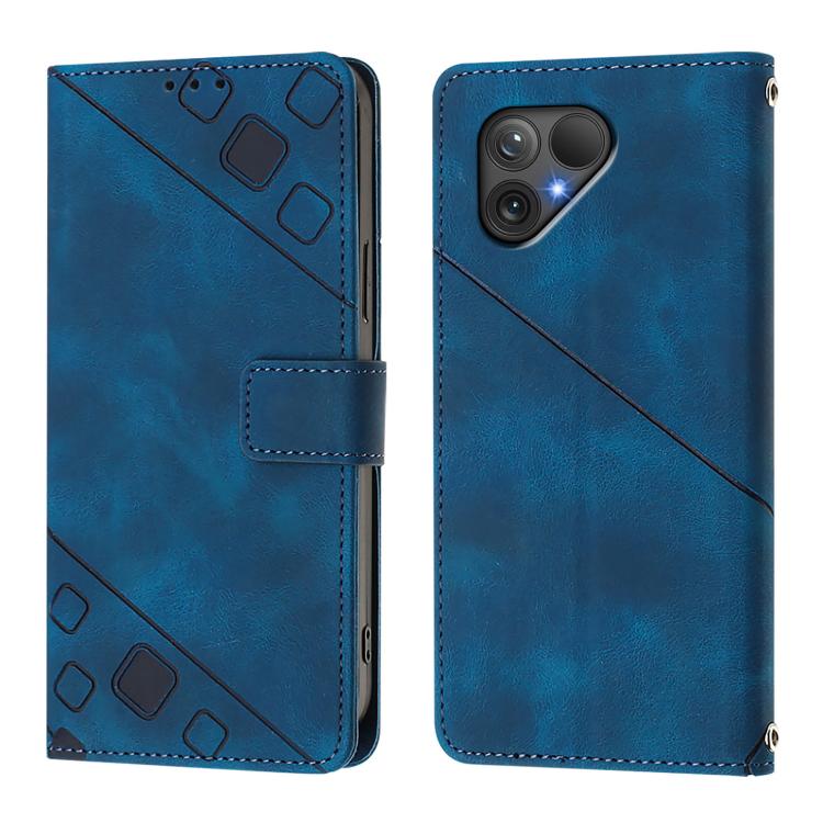 For Fairphone 5 Skin-feel Embossed Leather Phone Case