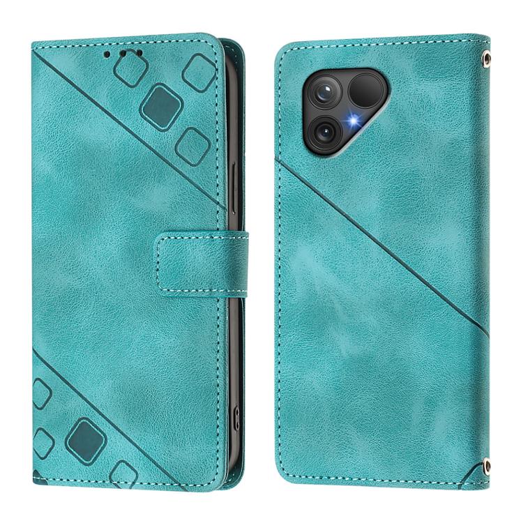 For Fairphone 5 Skin-feel Embossed Leather Phone Case