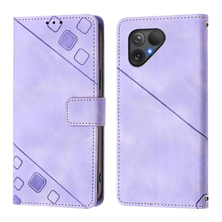 For Fairphone 5 Skin-feel Embossed Leather Phone Case