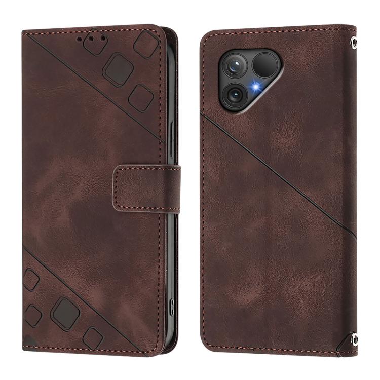 For Fairphone 5 Skin-feel Embossed Leather Phone Case