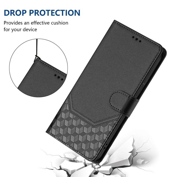 For Fairphone 5 Honeycomb Embossing RFID Leather Phone Case