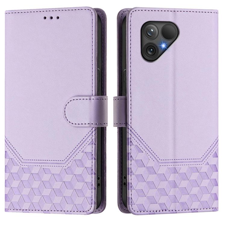 For Fairphone 5 Honeycomb Embossing RFID Leather Phone Case