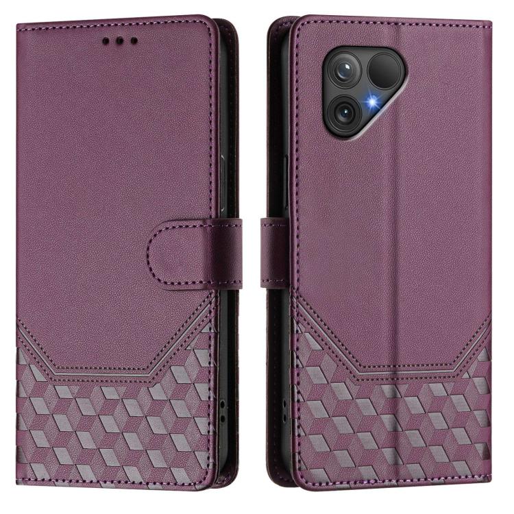 For Fairphone 5 Honeycomb Embossing RFID Leather Phone Case