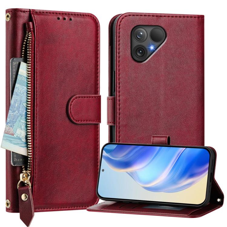 For Fairphone 5 Multi-Card Slots Zipper Wallet Leather Phone Case