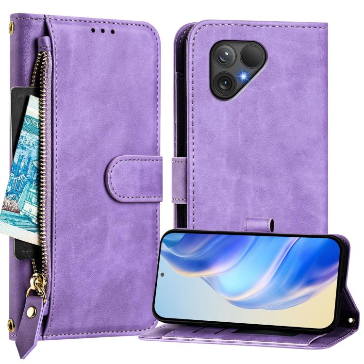 For Fairphone 5 Multi-Card Slots Zipper Wallet Leather Phone Case