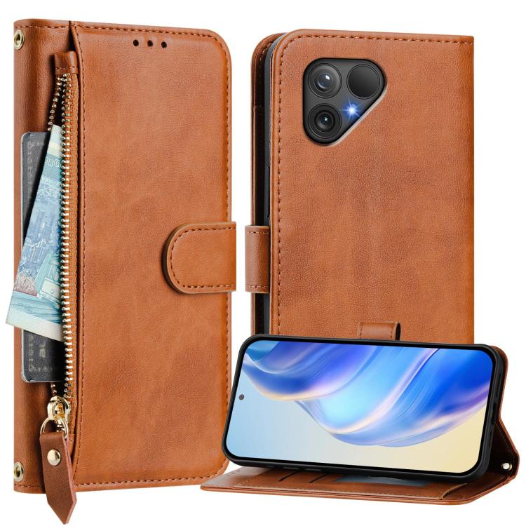 For Fairphone 5 Multi-Card Slots Zipper Wallet Leather Phone Case