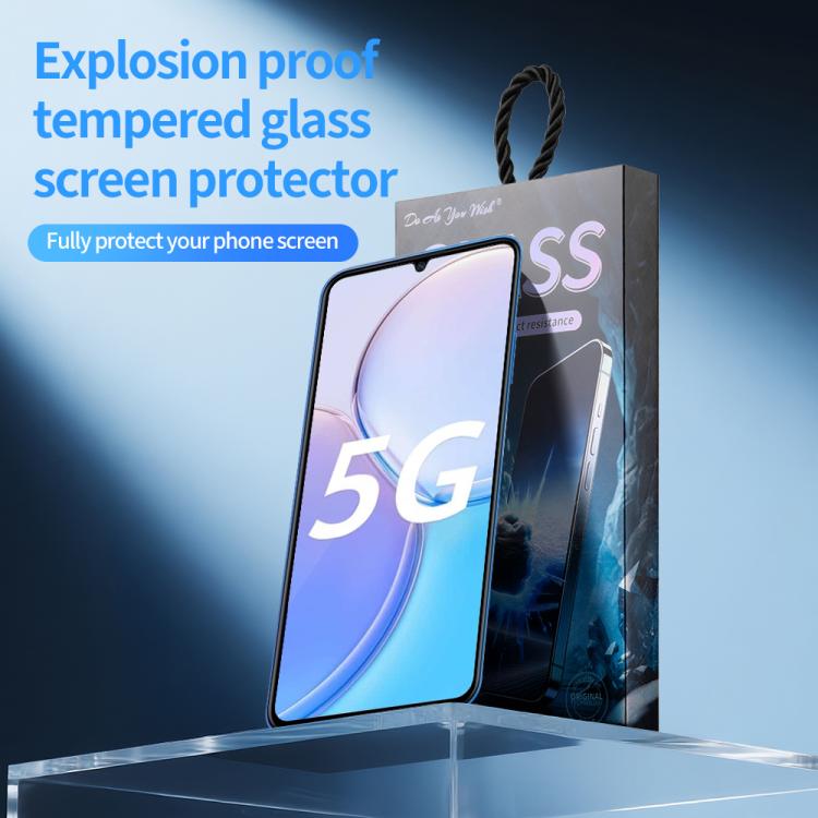 For Wiko Hi Enjoy 60s Do As You Wish Silk Screen Printed HD Tempered Glass Film - Black