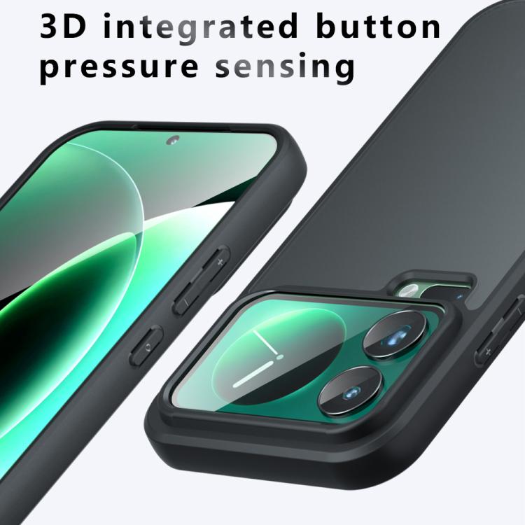 For Xiaomi 17 Pro Max Armor Big Pore PC Hybrid TPU Phone Case - Transparent