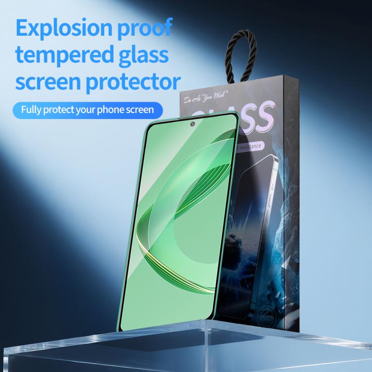 For Huawei nova 11 SE Do As You Wish Silk Screen Printed HD Tempered Glass Film - Black