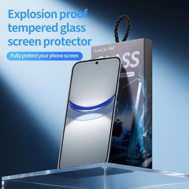 For Huawei nova 12 Do As You Wish Silk Screen Printed HD Tempered Glass Film - Black