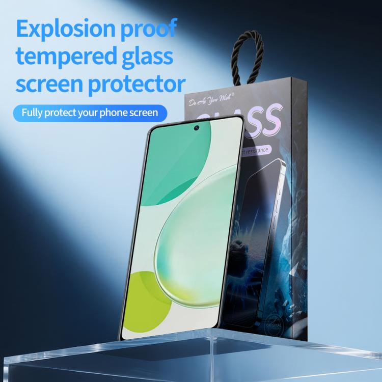 For Huawei nova 11i Do As You Wish Silk Screen Printed HD Tempered Glass Film - Black