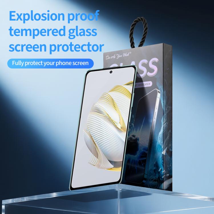 For Huawei nova 10 SE Do As You Wish Silk Screen Printed HD Tempered Glass Film - Black