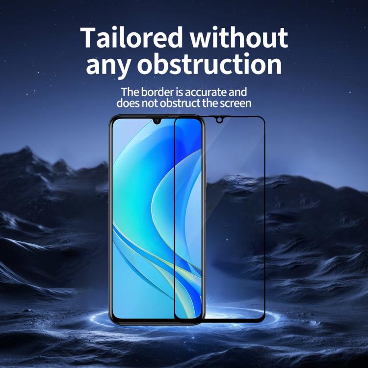 For Huawei nova Y70 Do As You Wish Silk Screen Printed HD Tempered Glass Film - Black