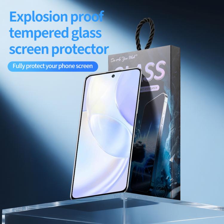 For Huawei nova 8 SE Youth Do As You Wish Silk Screen Printed HD Tempered Glass Film - Black
