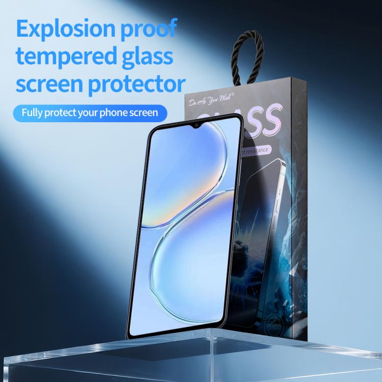 For Huawei Maimang 10 SE Do As You Wish Silk Screen Printed HD Tempered Glass Film - Black