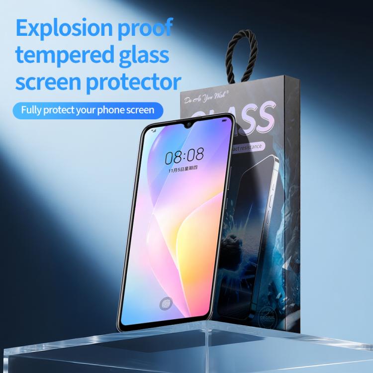 For Huawei nova 8 SE Do As You Wish Silk Screen Printed HD Tempered Glass Film - Black