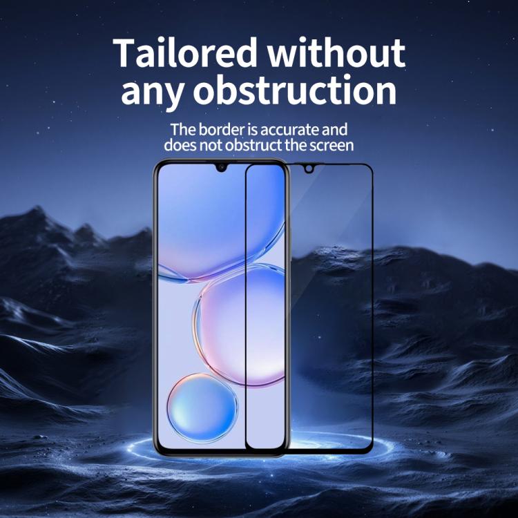 For Huawei Enjoy 60 Do As You Wish Silk Screen Printed HD Tempered Glass Film - Black