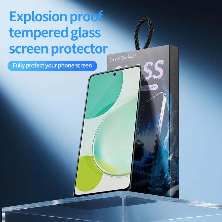 For Huawei Enjoy 60 Pro Do As You Wish Silk Screen Printed HD Tempered Glass Film - Black