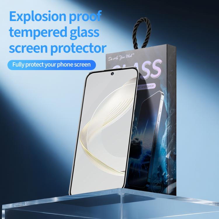 For Huawei nova 12s 5pcs / Pack Do As You Wish Silk Screen Printed HD Tempered Glass Film - Black