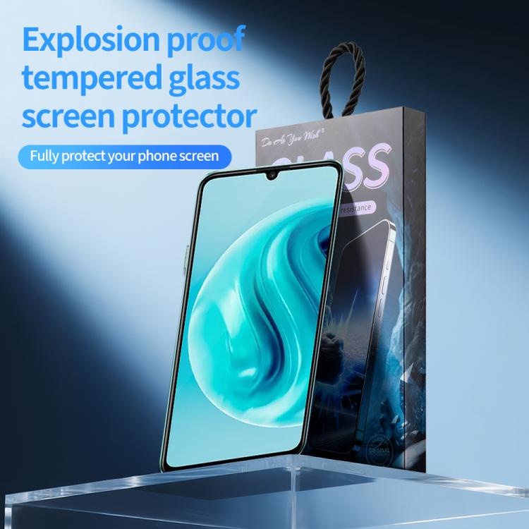 For Huawei nova Y72 5pcs / Pack Do As You Wish Silk Screen Printed HD Tempered Glass Film - Black