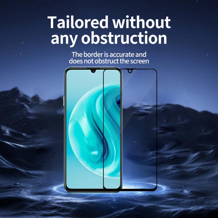 For Huawei nova Y72 5pcs / Pack Do As You Wish Silk Screen Printed HD Tempered Glass Film - Black