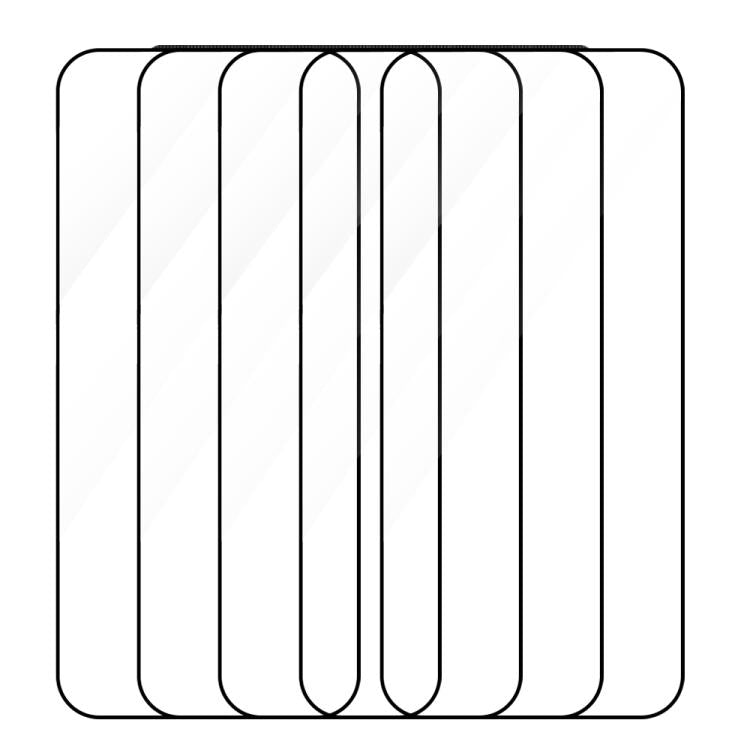 For Huawei nova 12 5pcs / Pack Do As You Wish Silk Screen Printed HD Tempered Glass Film - Black